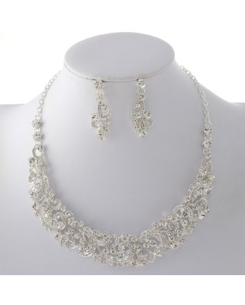Rhinestone Necklace Set