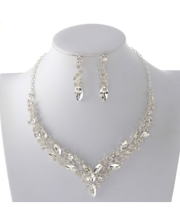 Rhinestone Necklace Set