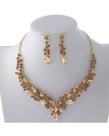 Rhinestone Necklace Set
