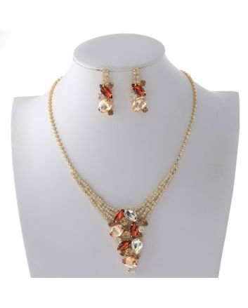 Rhinestone Necklace Set