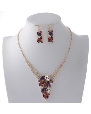 Rhinestone Necklace Set 