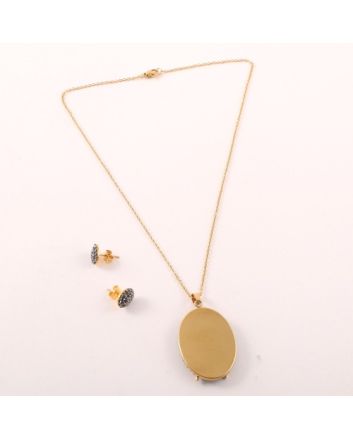Stainless Steel Pendant Earring Set