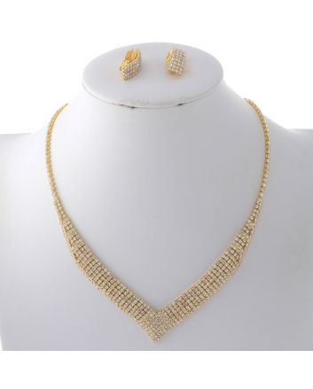 Rhinestone Necklace Set