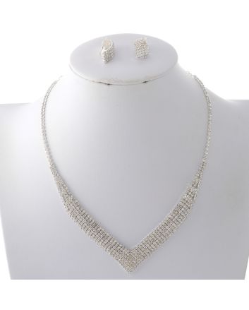 Rhinestone Necklace Set