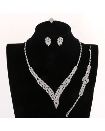 Rhodium Plated Necklace Set