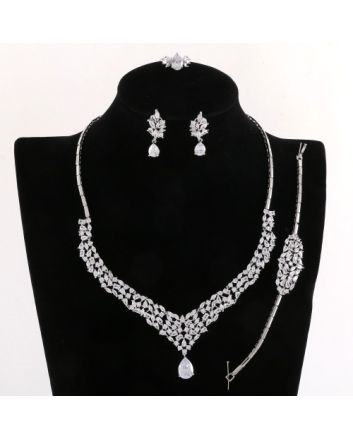 Rhodium Plated Necklace Set 