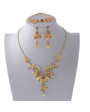 Metal Necklace Bracelet Set