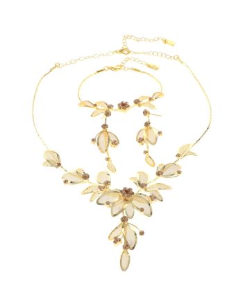 Metal Necklace Bracelet Set