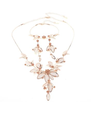 Metal Necklace Bracelet Set