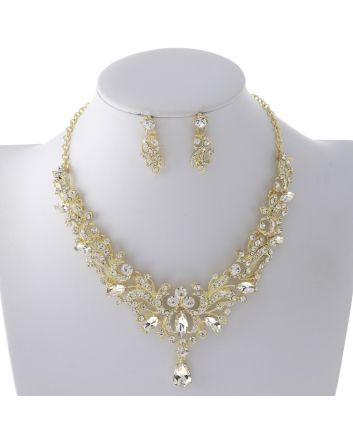 Rhinestone Necklace Set