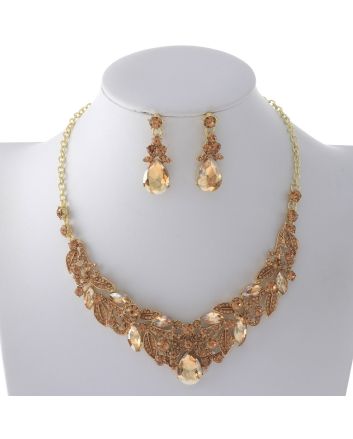 Rhinestone Necklace Set