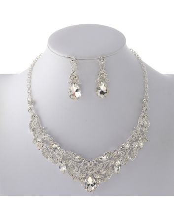Rhinestone Necklace Set