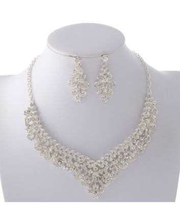 Rhinestone Necklace Set
