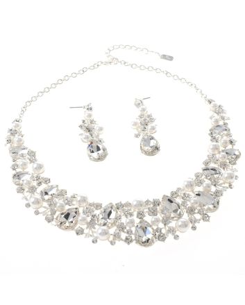 Rhinestone Necklace Set 