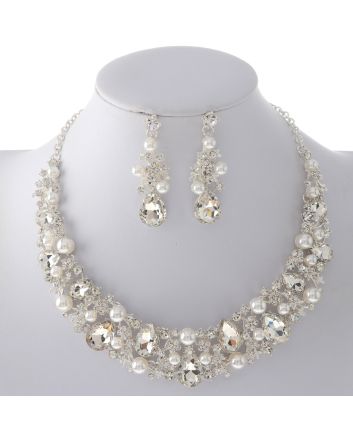 Rhinestone Necklace Set 