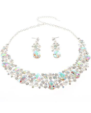 Rhinestone Necklace Set 