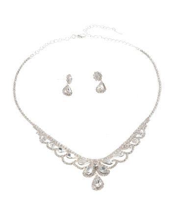 Rhinestone Necklace Set