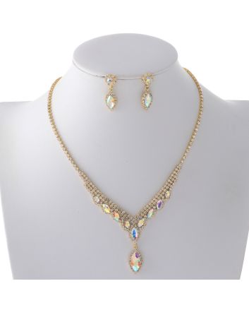 Rhinestone Necklace Set