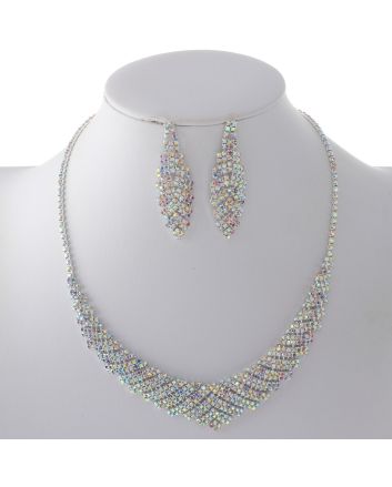 Rhinestone Necklace Set