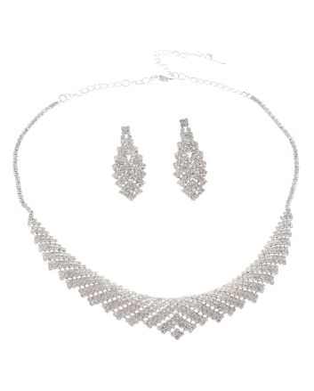 Rhinestone Necklace Set