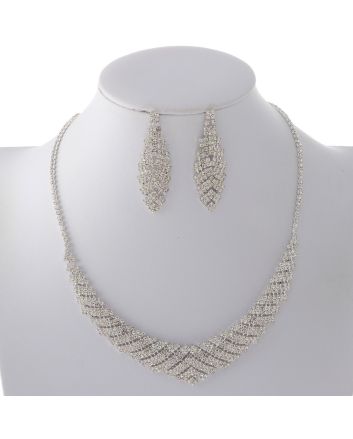 Rhinestone Necklace Set