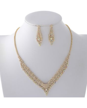 Rhinestone Necklace Set