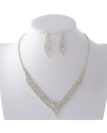 Rhinestone Necklace Set 