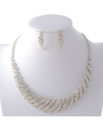 Rhinestone Necklace Set
