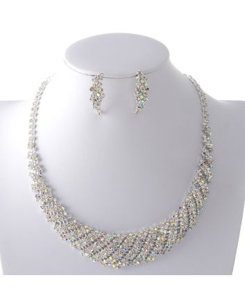 Rhinestone Necklace Set