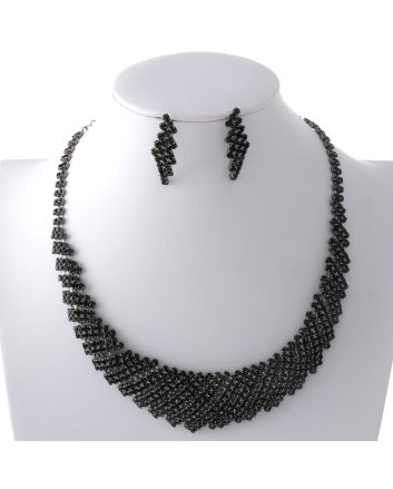 Rhinestone Necklace Set