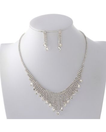 Rhinestone Necklace Set 