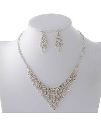 Rhinestone Necklace Set 