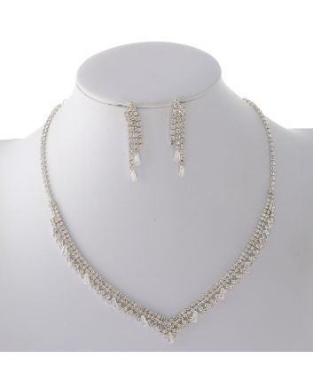 Rhinestone Necklace Set