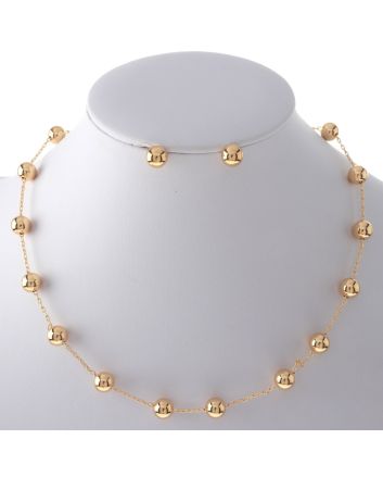 Pearl Necklace Earring Set