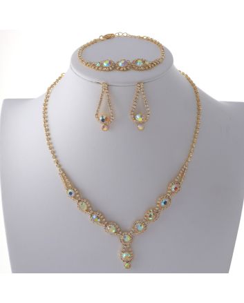 Rhinestone Necklace Set