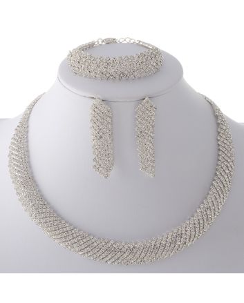 Rhinestone Necklace Set 