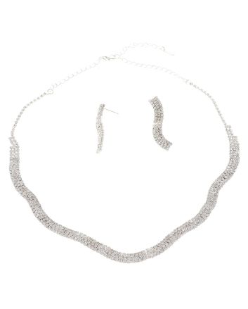 Rhinestone Necklace Set