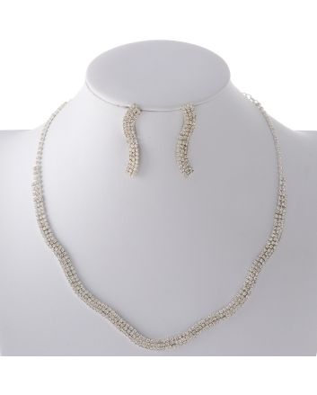 Rhinestone Necklace Set