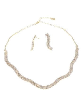 Rhinestone Necklace Set