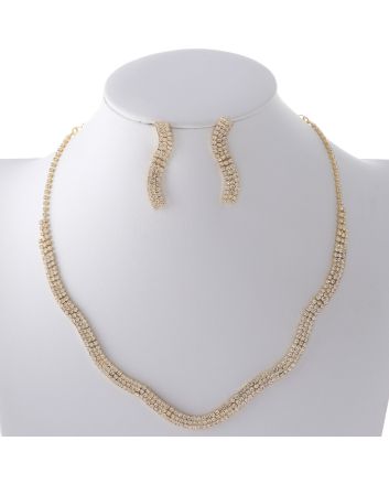 Rhinestone Necklace Set