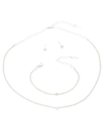 Rhinestone Necklace Set