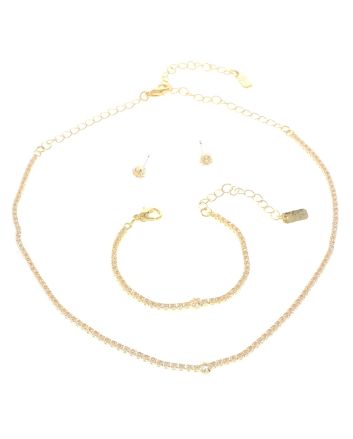 Rhinestone Necklace Set 