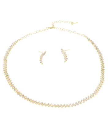 Rhinestone Necklace Set 