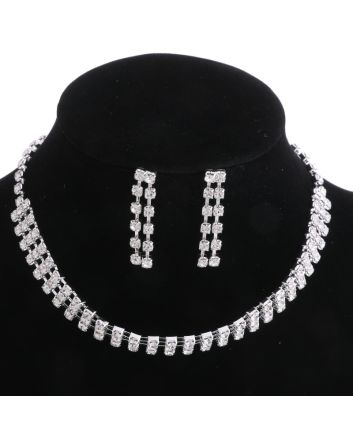 Fashion Rhinestone Choker Necklace Set
