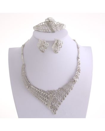 Silver Plated Necklace Set