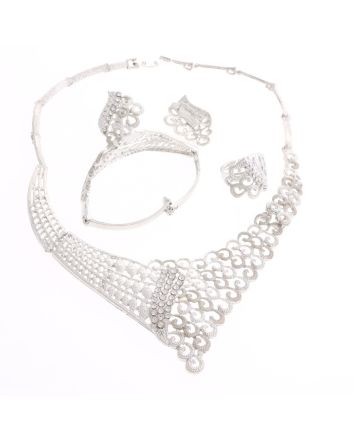 Silver Plated Necklace Set