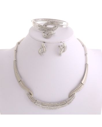 Silver Plated Necklace Set