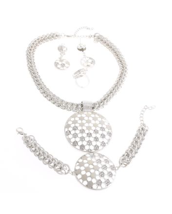 Silver Plated Necklace Set