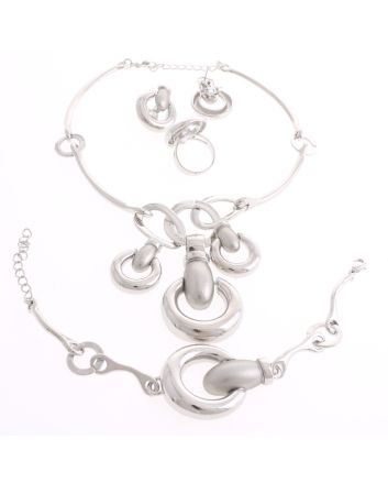 Silver Plated Necklace Set