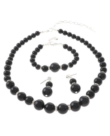 Synthetic Pearl Necklace Earring Set